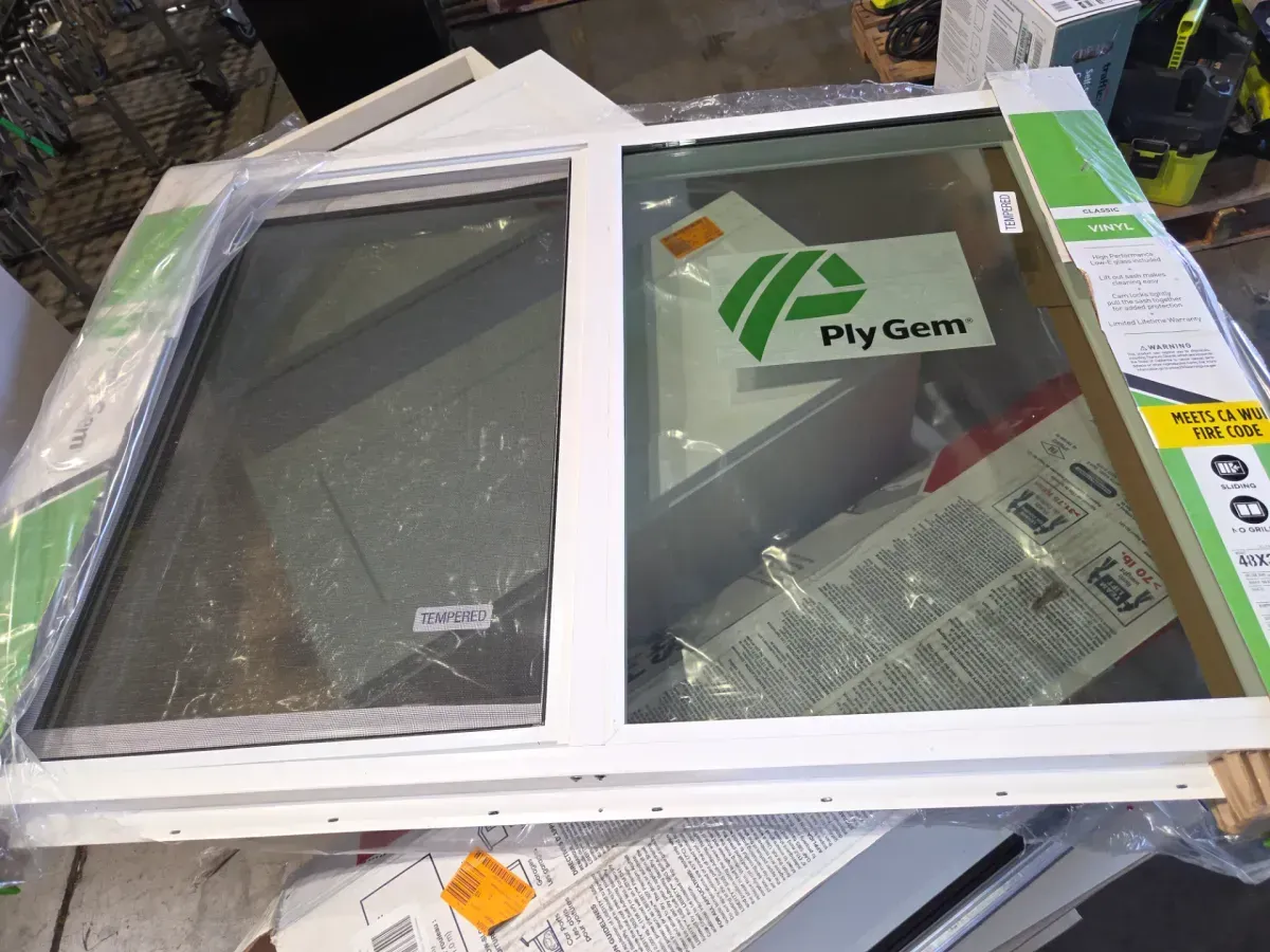 47.5 in. x 35.5 in. V-2500 Series White Vinyl Left-Handed Sliding Window with Fiberglass Mesh Screen - image 2