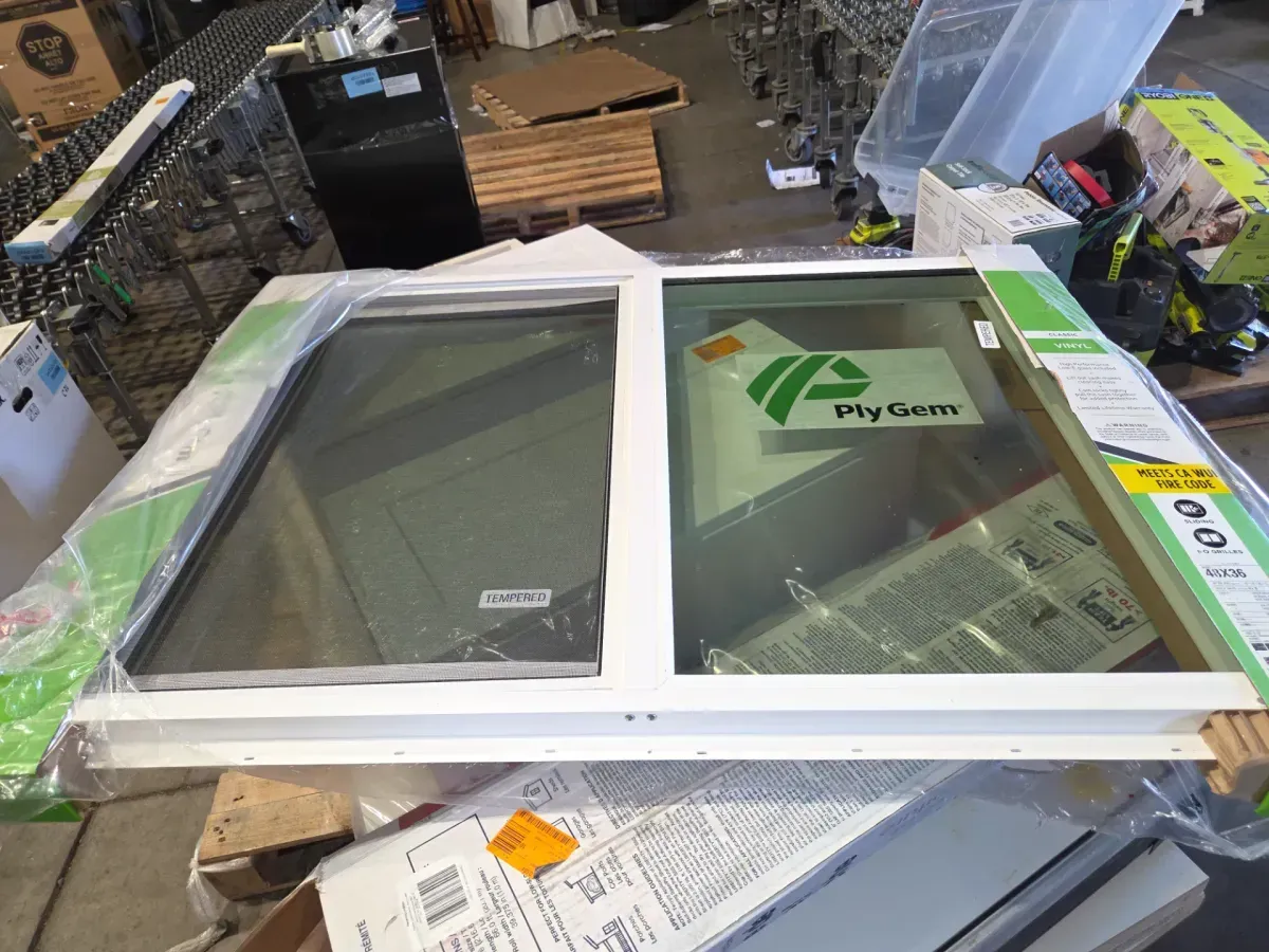 47.5 in. x 35.5 in. V-2500 Series White Vinyl Left-Handed Sliding Window with Fiberglass Mesh Screen - image 3