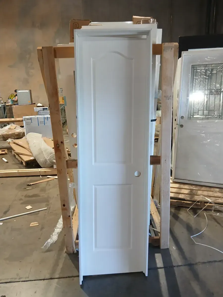 24 in. x 80 in. Camden White Painted Textured Molded Composite Interior Door Slab - image 3