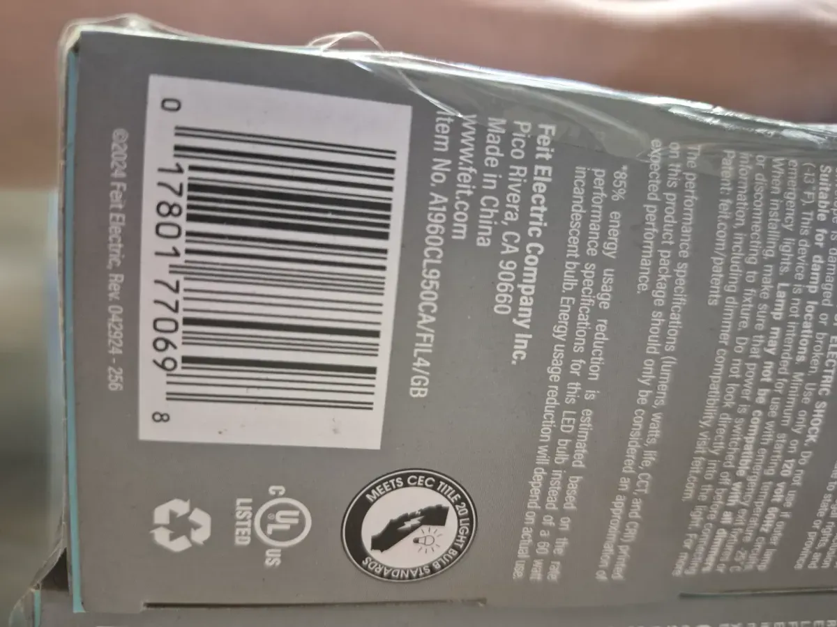 60-Watt Equivalent A19 Dimmable Clear Glass Filament LED Light Bulb Daylight (4-Pack) - image 2