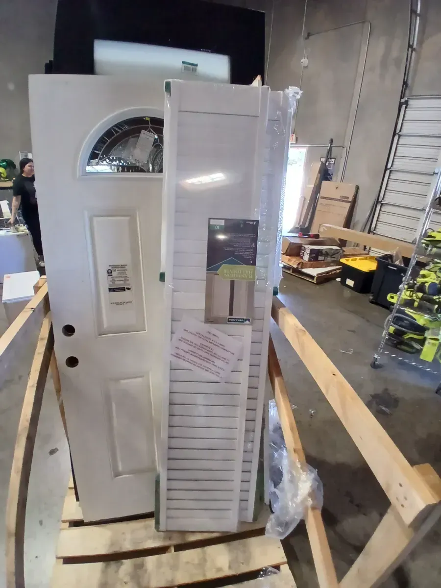 30 in. x 80 in. Louver Pine White Plantation Interior Closet Bi-fold Door - image 4