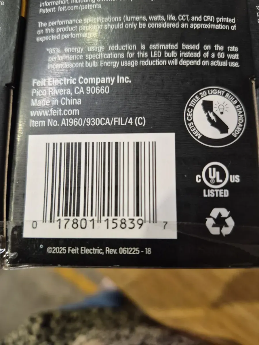 60-Watt Equivalent A19 Dimmable Filament CEC 90 CRI White Glass E26 Medium LED Light Bulb, Bright White 3000K (10 pack ) )  - image 2