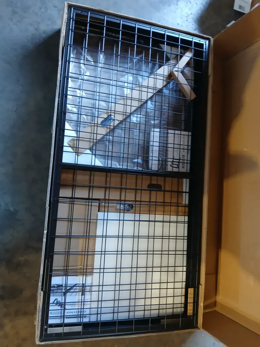 OHK Series 48 in. W x 96 in. D x 22-40 in. H Black Ceiling Mounted Overhead Garage Storage Rack with Accessory Hooks - image 4