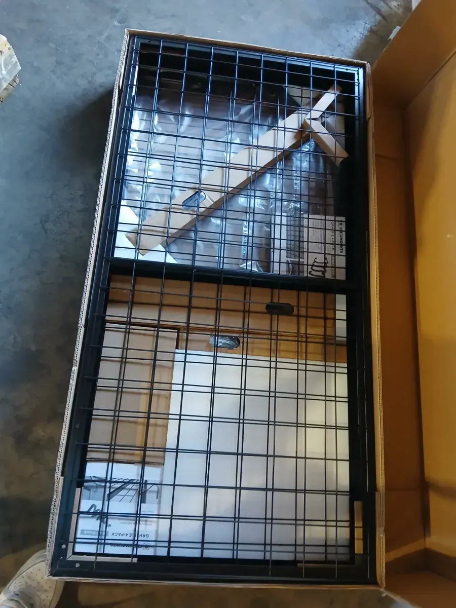 OHK Series 48 in. W x 96 in. D x 22-40 in. H Black Ceiling Mounted Overhead Garage Storage Rack with Accessory Hooks - image 5