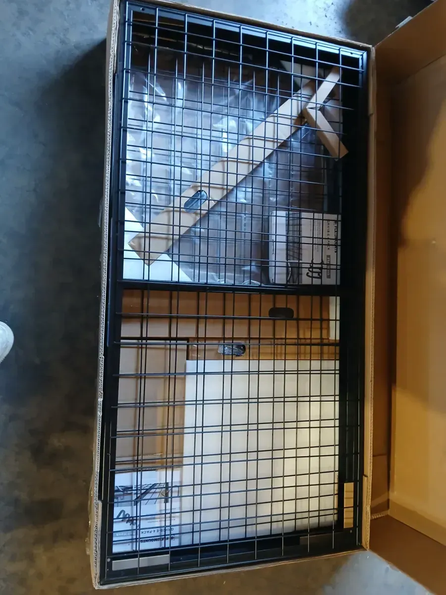 OHK Series 48 in. W x 96 in. D x 22-40 in. H Black Ceiling Mounted Overhead Garage Storage Rack with Accessory Hooks - image 5