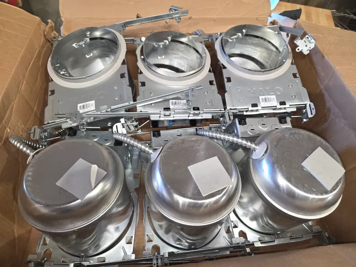 H7 6 in. Aluminum Recessed Lighting Housing for New Construction Ceiling, Insulation Contact, Air-Tite (6-Pack) - image 3