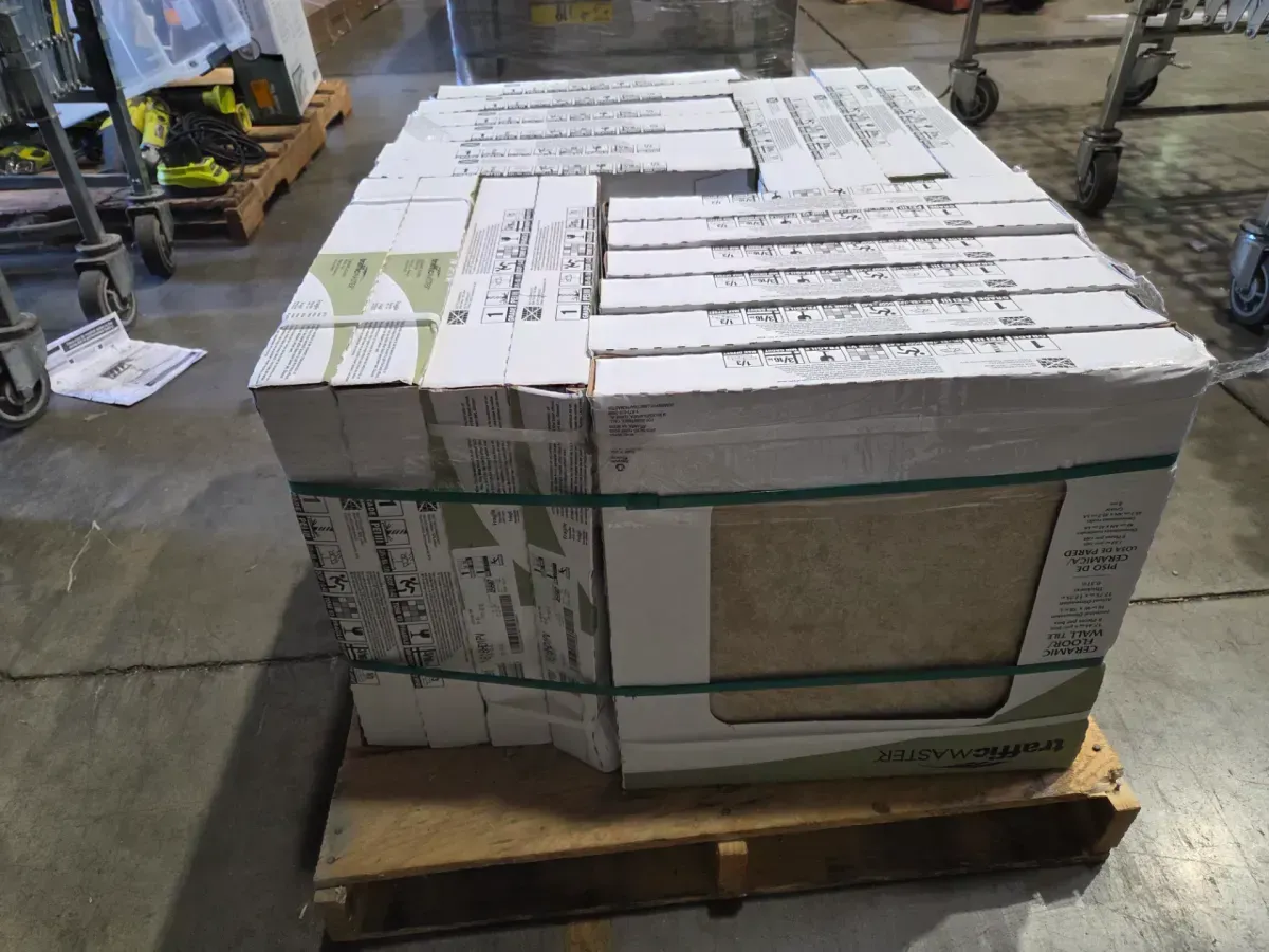 case of 31 (540.64sq ft )Portland Stone Beige 18 in. x 18 in. Glazed Ceramic Floor and Wall Tile (17.44 sq. ft./case) - image 2