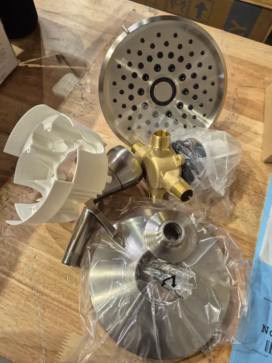 *** It is missing the water valve.*** cursiva Single-Handle 3-Spray Tub and Shower Faucet 1.75 GPM in Vibrant Brushed Nickel (Valve Included) - image 4