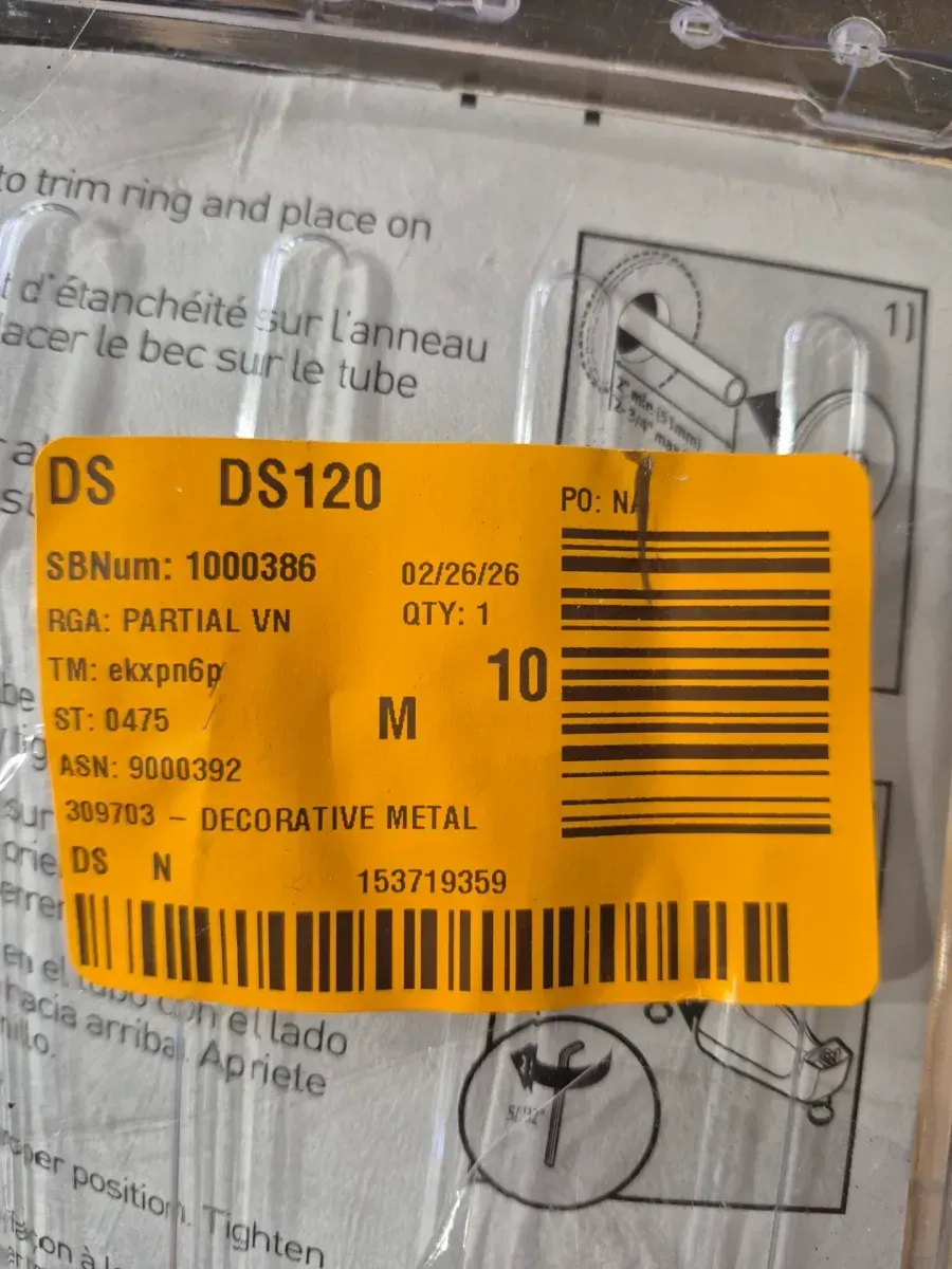 Decorative Metal Diverter Tub Spout in Chrome - image 2