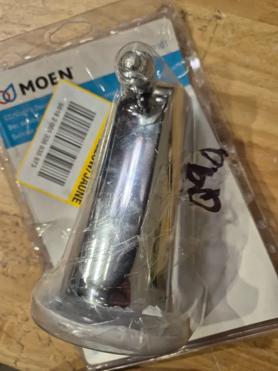 Decorative Metal Diverter Tub Spout in Chrome - image 3