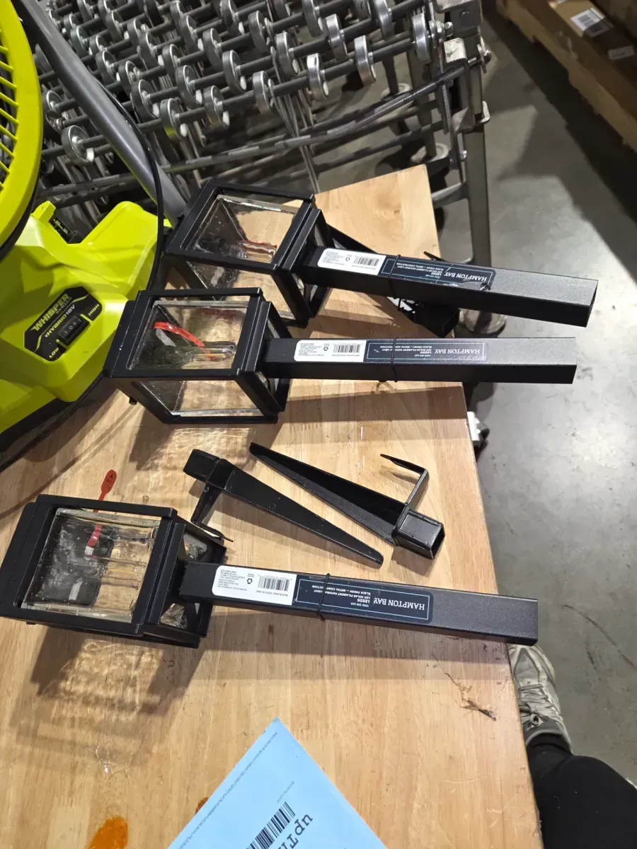 *** Pack of 3 *** Leeds Solar Black LED Path Light with Vintage Bulb & Seedy Glass Lens; 20 Lumens - image 2