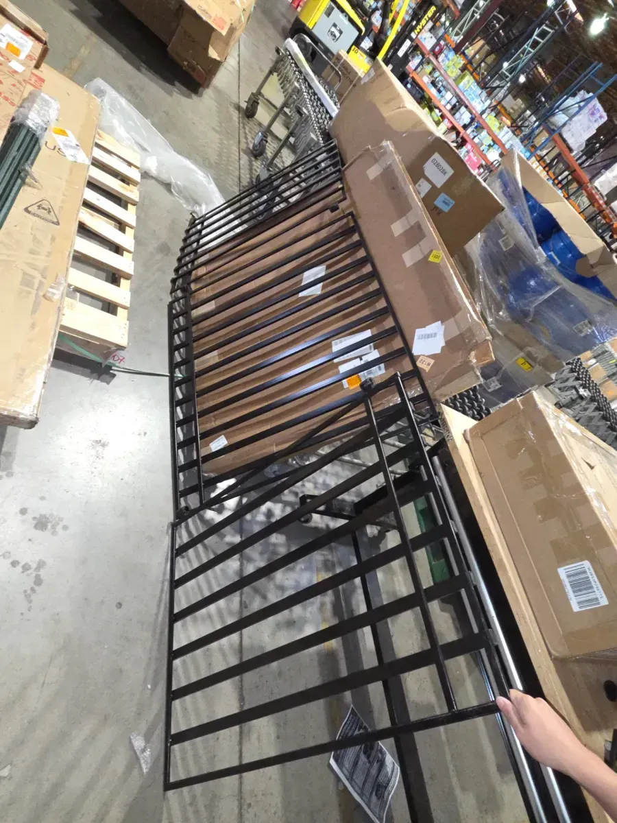 37.2 in. H x 55.7 in. W Metal 3-Rail Garden Fence Gate - image 3