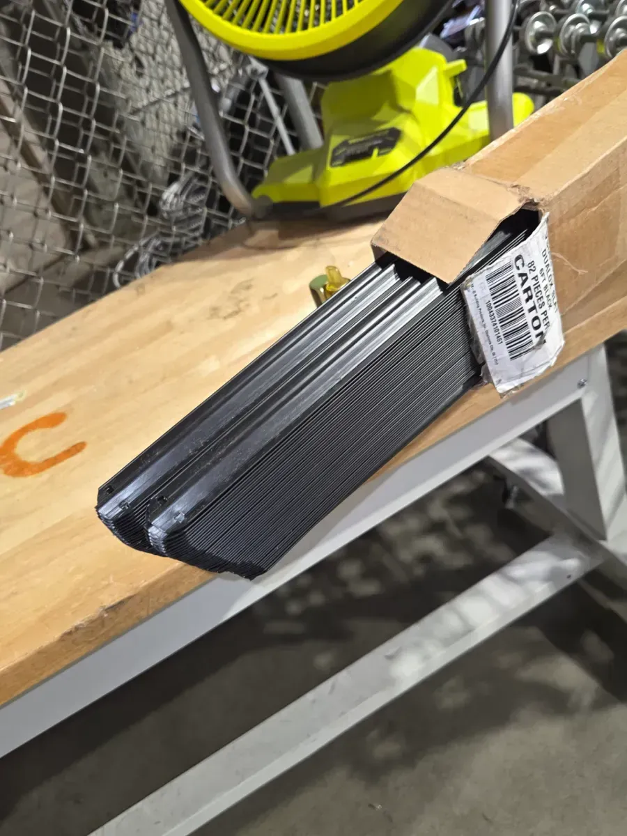 6 ft. x 10 ft. Composite Vinyl Black Chain Link Privacy Fence Slat - image 2