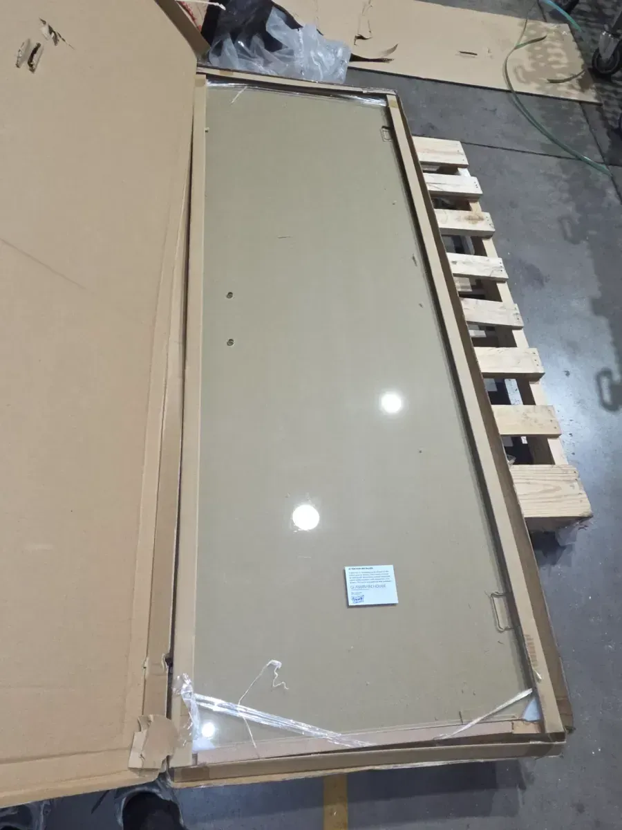 Halo 30.5 in. W x 78 in. H Glass Hinged Frameless Shower Door in Polished Brass with Clear Glass - image 2