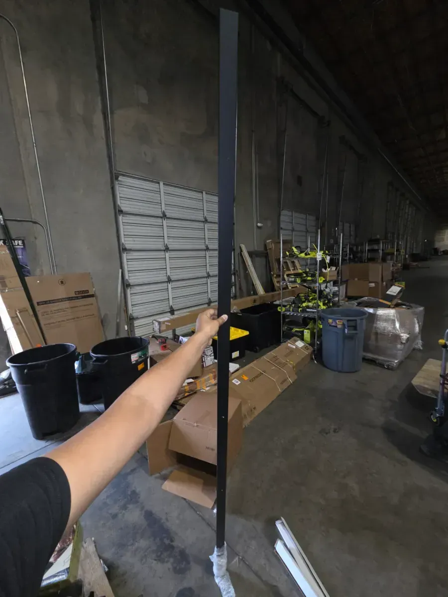 42 in. x 84 in. 5-Panel White Finished MDF Assembly Required Sliding Barn Door with Hardware Kit - image 2