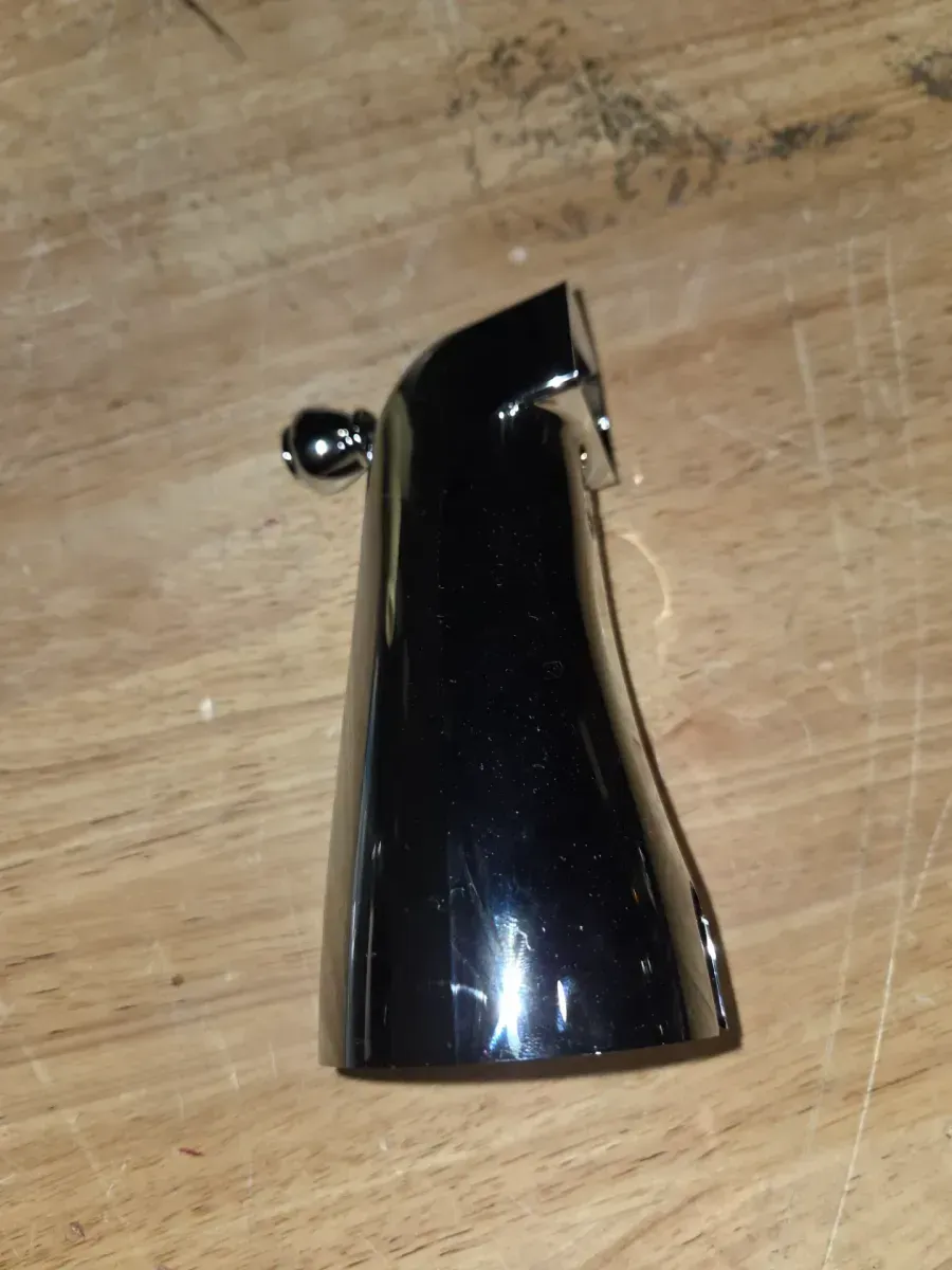 Decorative Metal Diverter Tub Spout in Chrome - image 2