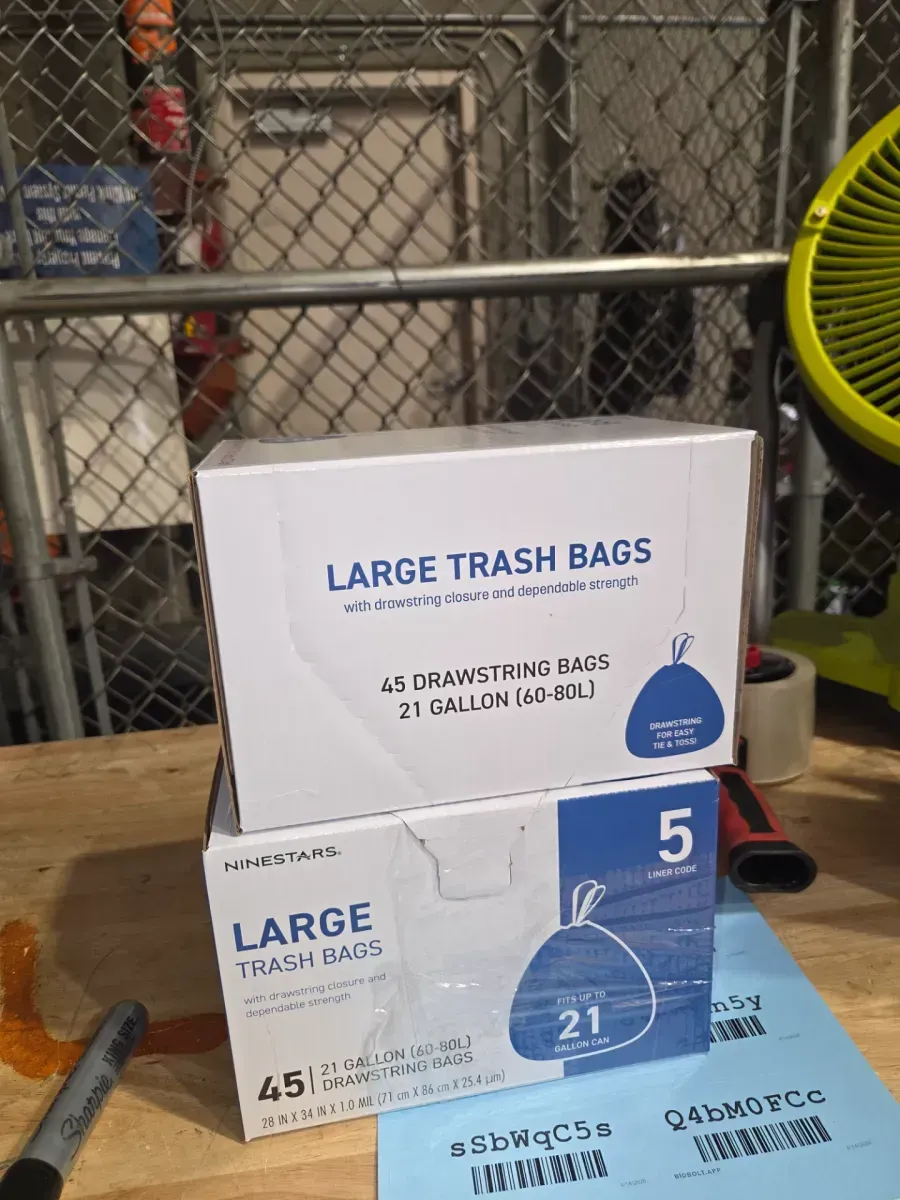 *** Pack of 2 *** 21 Gal. Large Kitchen Drawstring Closure Trash Bags (45-Count) - image 2