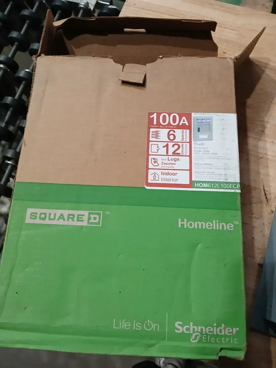 Homeline 100 Amp 6-Space 12-Circuit Indoor Flush Mount Main Lug Load Center with Cover No Door(HOM612L100FCP) - image 3