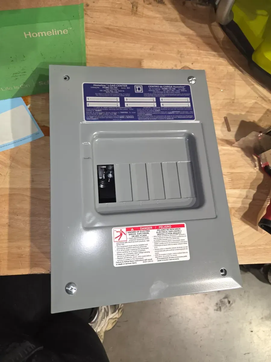 Homeline 100 Amp 6-Space 12-Circuit Indoor Flush Mount Main Lug Load Center with Cover No Door(HOM612L100FCP) - image 2