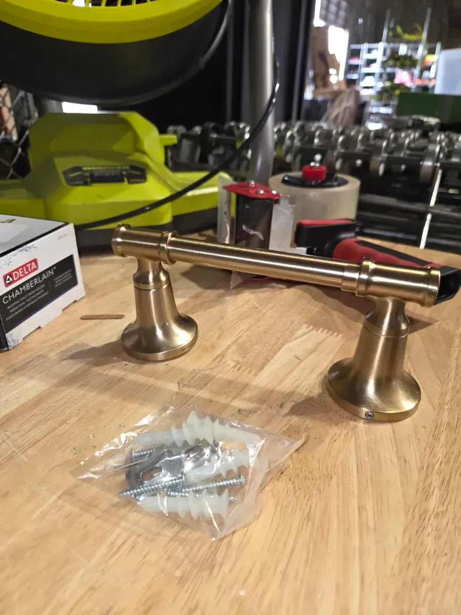 Chamberlain Wall Mount Pivot Arm Toilet Paper Holder Bath Hardware Accessory in Champagne Bronze - image 3