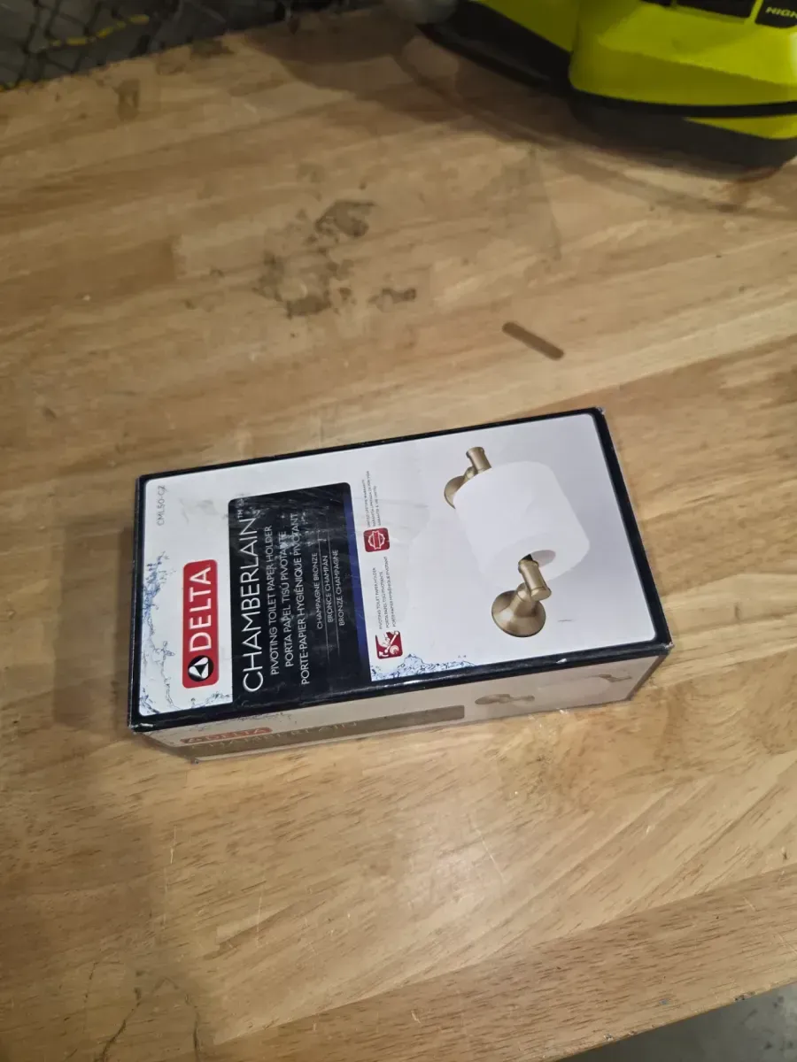 Chamberlain Wall Mount Pivot Arm Toilet Paper Holder Bath Hardware Accessory in Champagne Bronze - image 4