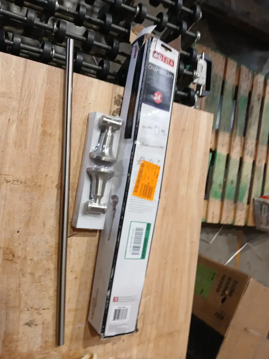 Chamberlain 24 in. Wall Mount Towel Bar Bath Hardware Accessory in Brushed Nickel - image 2