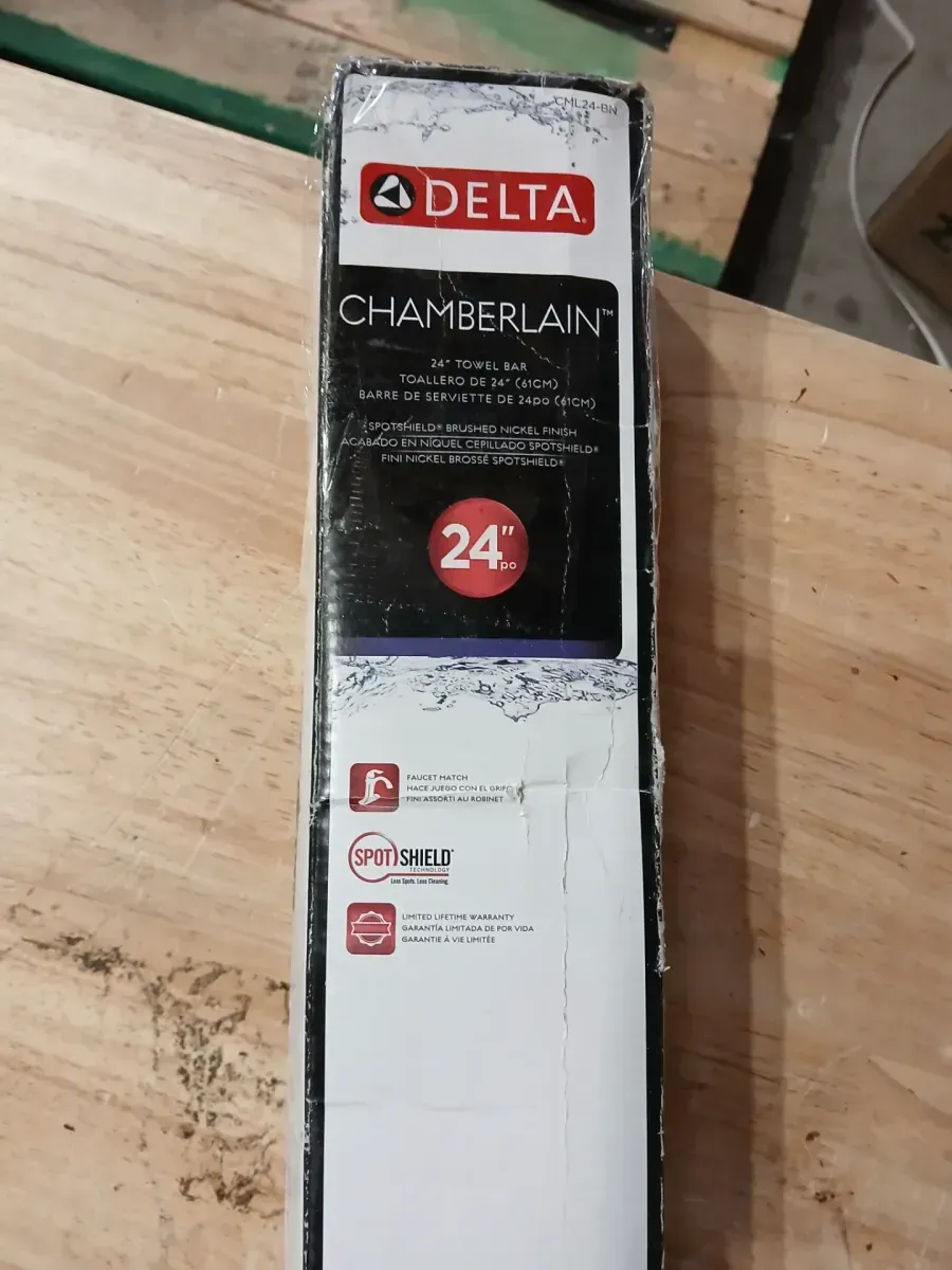 Chamberlain 24 in. Wall Mount Towel Bar Bath Hardware Accessory in Brushed Nickel - image 4