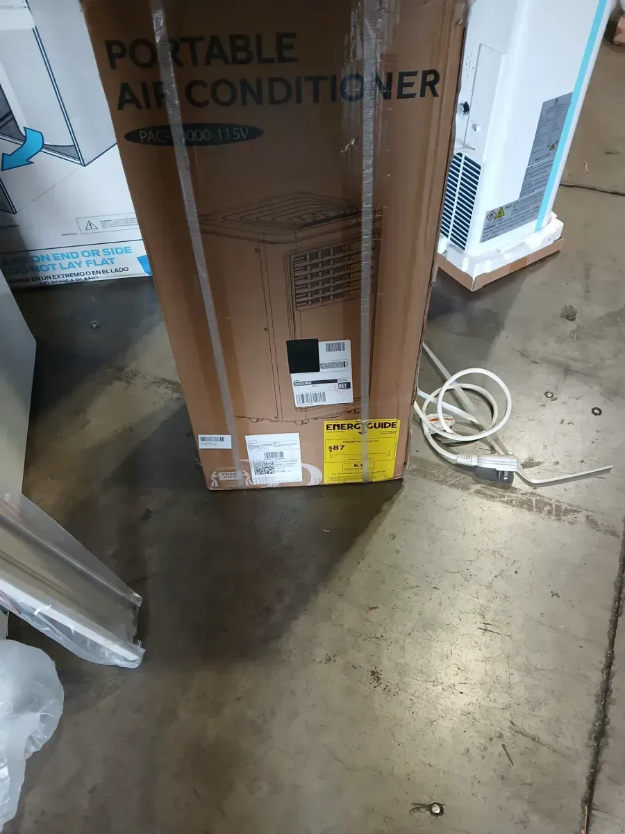 6,000 (DOE) BTU Portable Air Conditioner Cools 400 Sq. Ft. with Dehumidifier and Fan in White - image 2