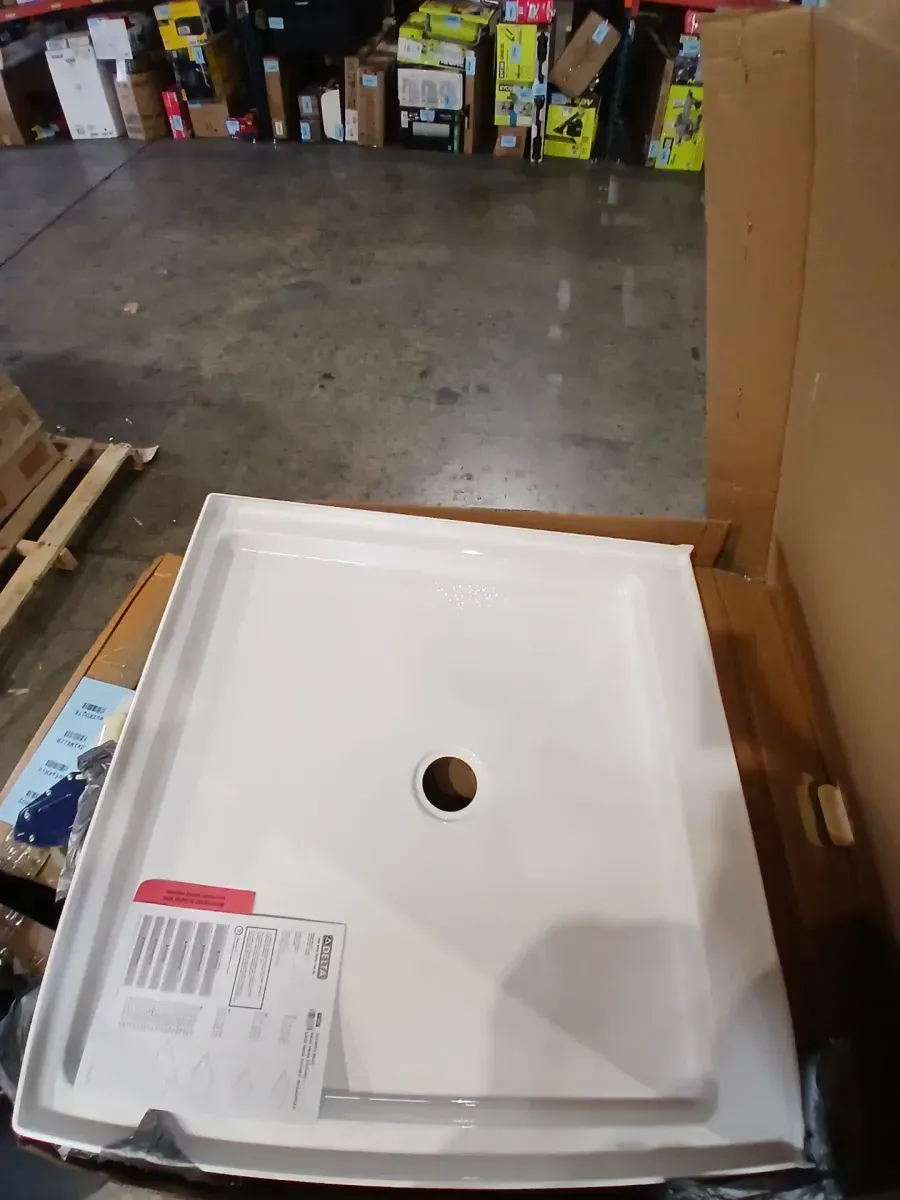 Classic 500 36 in. L x 36 in. W Alcove Shower Pan Base with Center Drain in High Gloss White - image 3