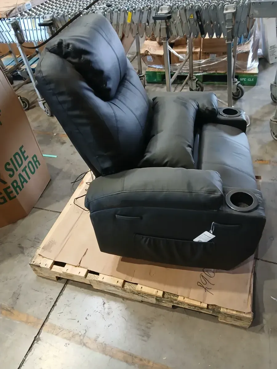 35 in. W Black Power Lift Recliner Chair with 8-Point Massage and Heating,Living Room Chair with Pillow and Side Pockets - image 4