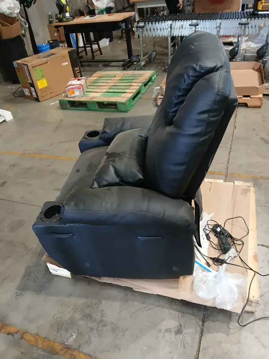 35 in. W Black Power Lift Recliner Chair with 8-Point Massage and Heating,Living Room Chair with Pillow and Side Pockets - image 5