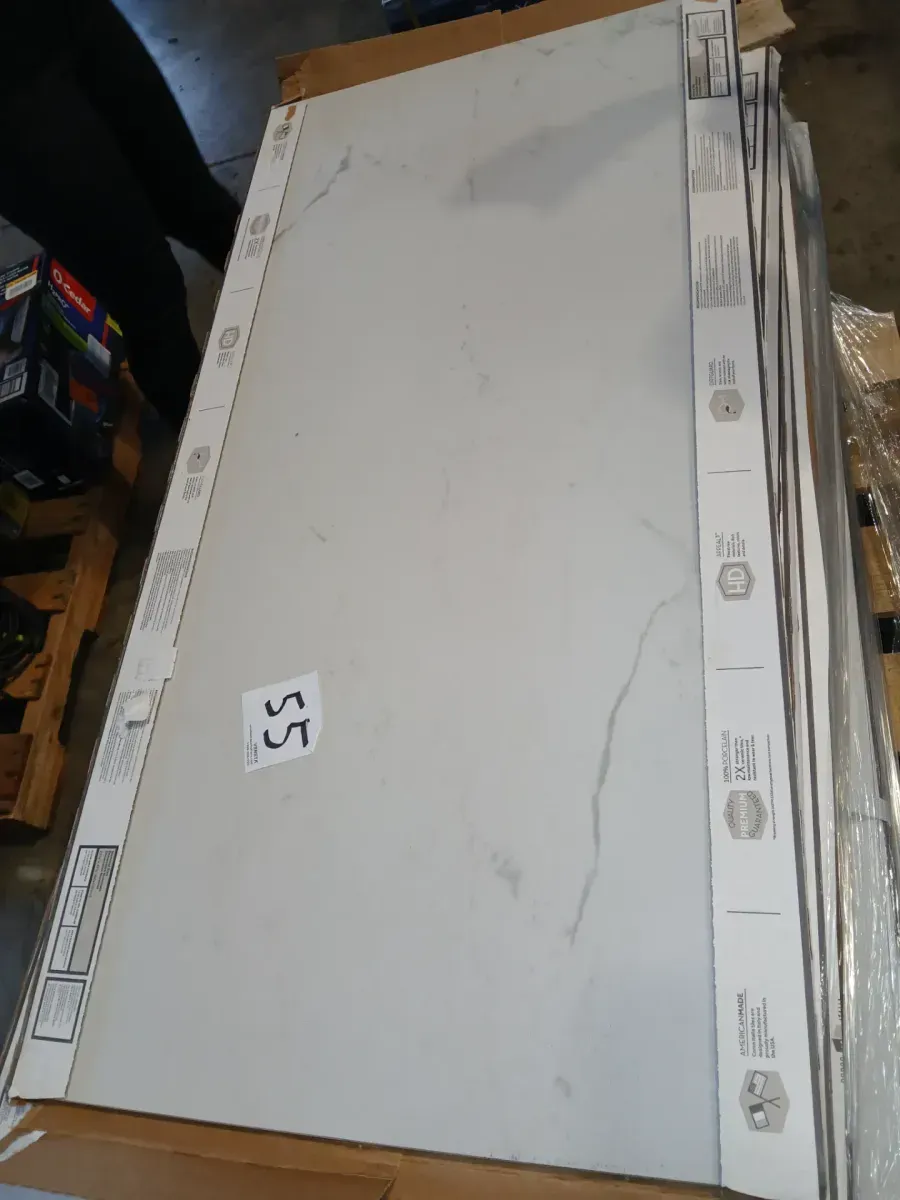 *** Cases of 29.(449.5I sq. ft./Case)***mpero Prestige White Matte 24 in. x 48 in. Marble Look Porcelain Floor and Wall Tile (15.50 sq.) - image 2