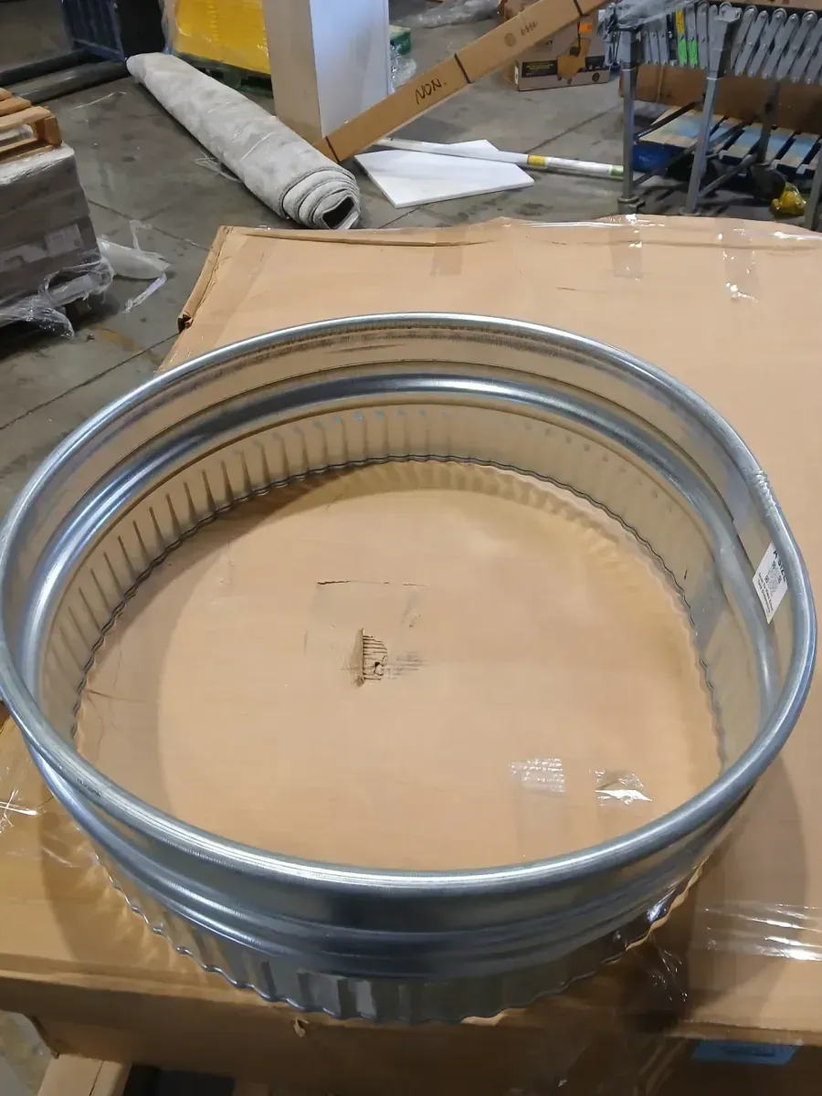 36 in. x 12 in. Round Galvanized Steel Wood Fire Ring - image 3