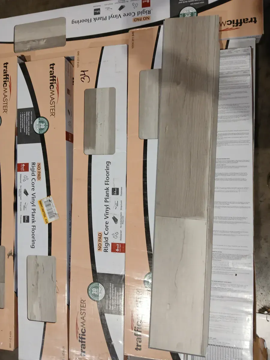 ***(Cases of 34)(814.3sq. ft./Case)High Creek 6 MIL x 6 in.  x 36 in. Waterproof Click Lock Vinyl Plank Flooring (23.95) - image 1