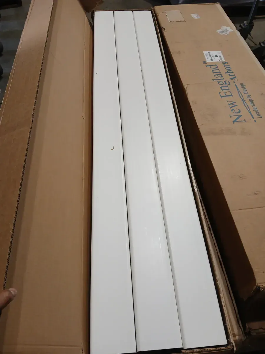 *** He is missing box number 5 *** 192"L x 144"W x 107"H Vinyl Valencia Attached Pergola, White, VA42086 - image 3