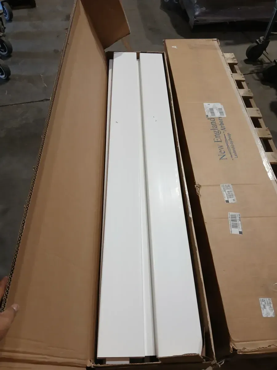 *** He is missing box number 5 *** 192"L x 144"W x 107"H Vinyl Valencia Attached Pergola, White, VA42086 - image 5