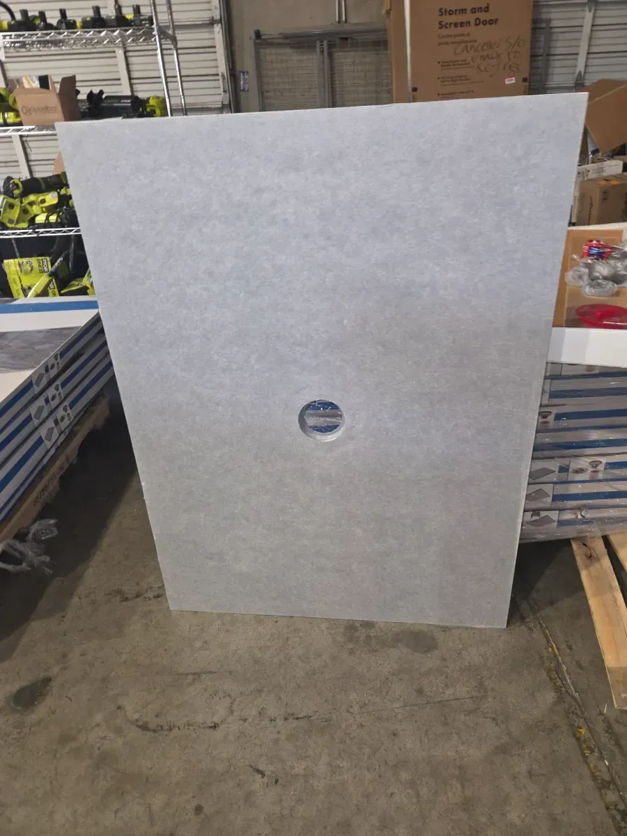 Watershield Shower System 36 in. x 48 in. Waterproof Center Drain Shower Tray With Drain Assembly - image 2