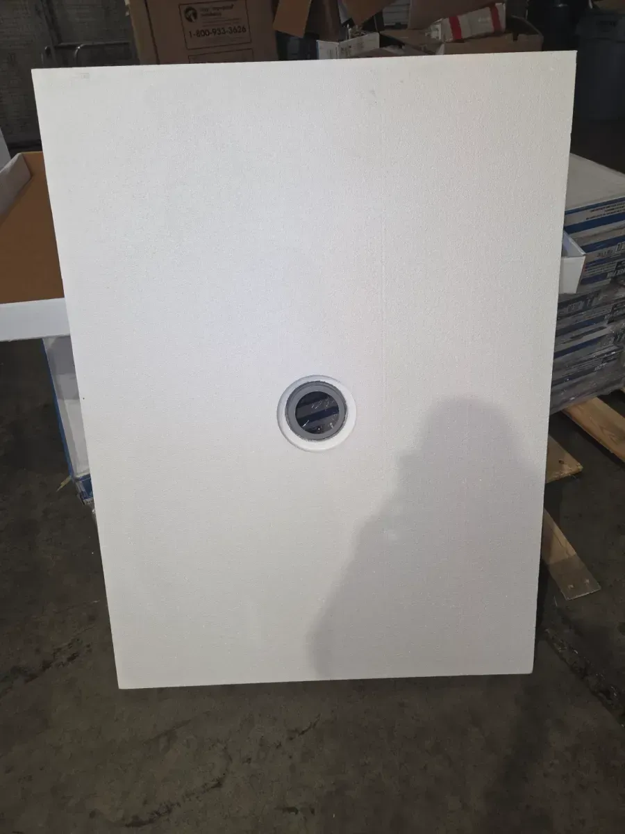 Watershield Shower System 36 in. x 48 in. Waterproof Center Drain Shower Tray With Drain Assembly - image 4