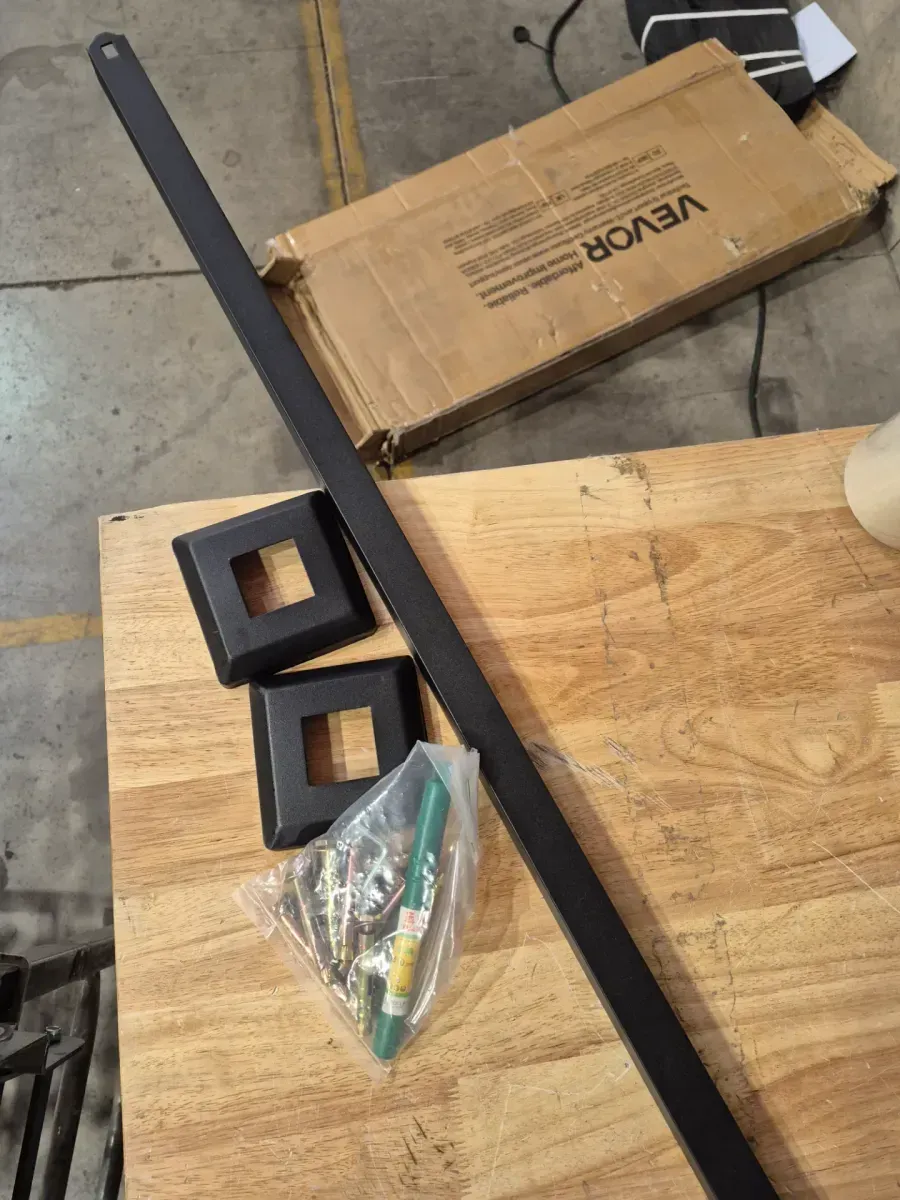 Outdoor Stair Handrail 165 lbs. Load, 36 in. x 35 in. Black, Aluminum, Adjustable 0-30° for 2-3 Steps, Stair Railing Kit - image 4