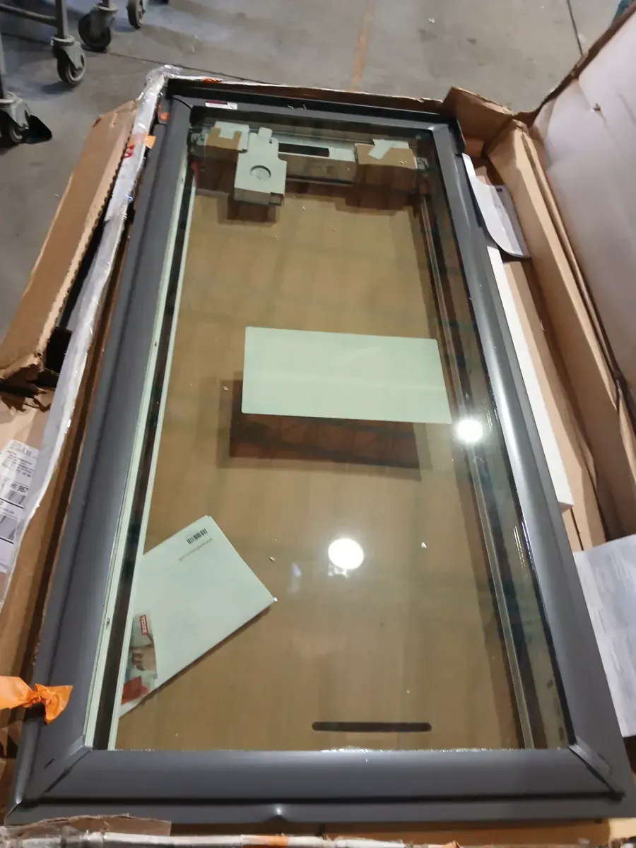 21 in. x 45-3/4 in. Fixed Deck Mount Skylight with Laminated Low-E3 Glass, White Solar Powered Room Darkening Shade - image 2