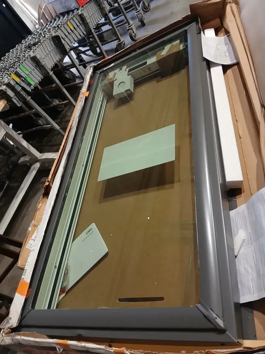 21 in. x 45-3/4 in. Fixed Deck Mount Skylight with Laminated Low-E3 Glass, White Solar Powered Room Darkening Shade - image 3