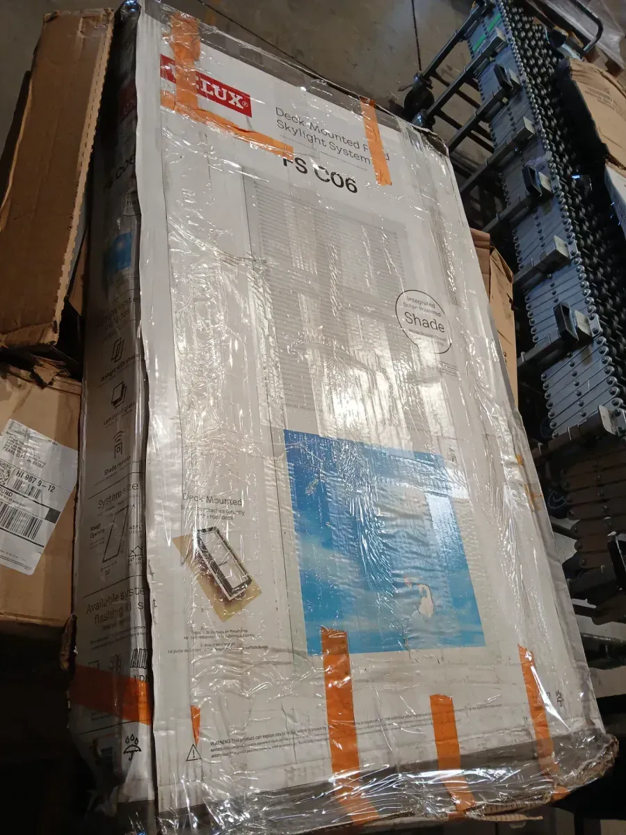 21 in. x 45-3/4 in. Fixed Deck Mount Skylight with Laminated Low-E3 Glass, White Solar Powered Room Darkening Shade - image 4