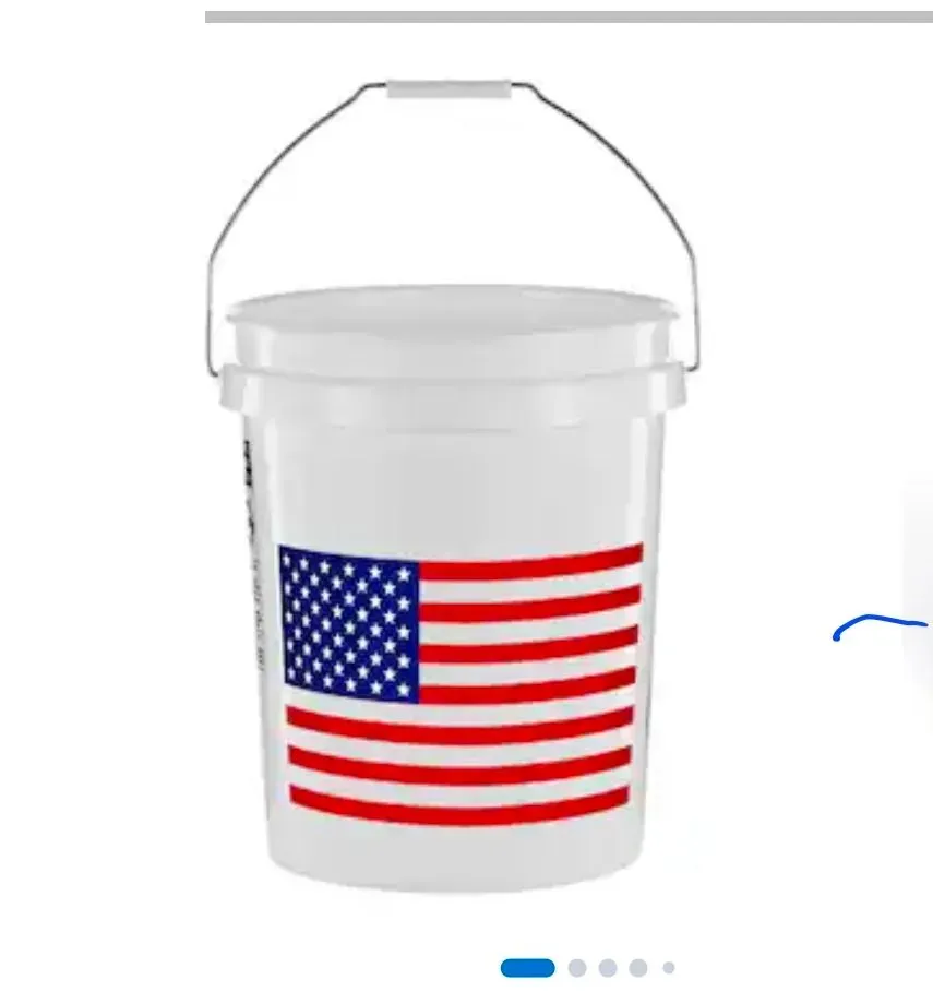 *** Pack of 5 *** United Solutions 5-gallon BPA-Free Food-Grade Plastic White General bucket - image 1