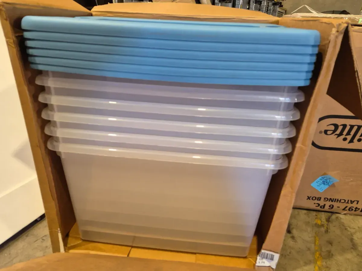 *** Box of 6 boxes*** 64 Qt. Latching Storage Box - image 3