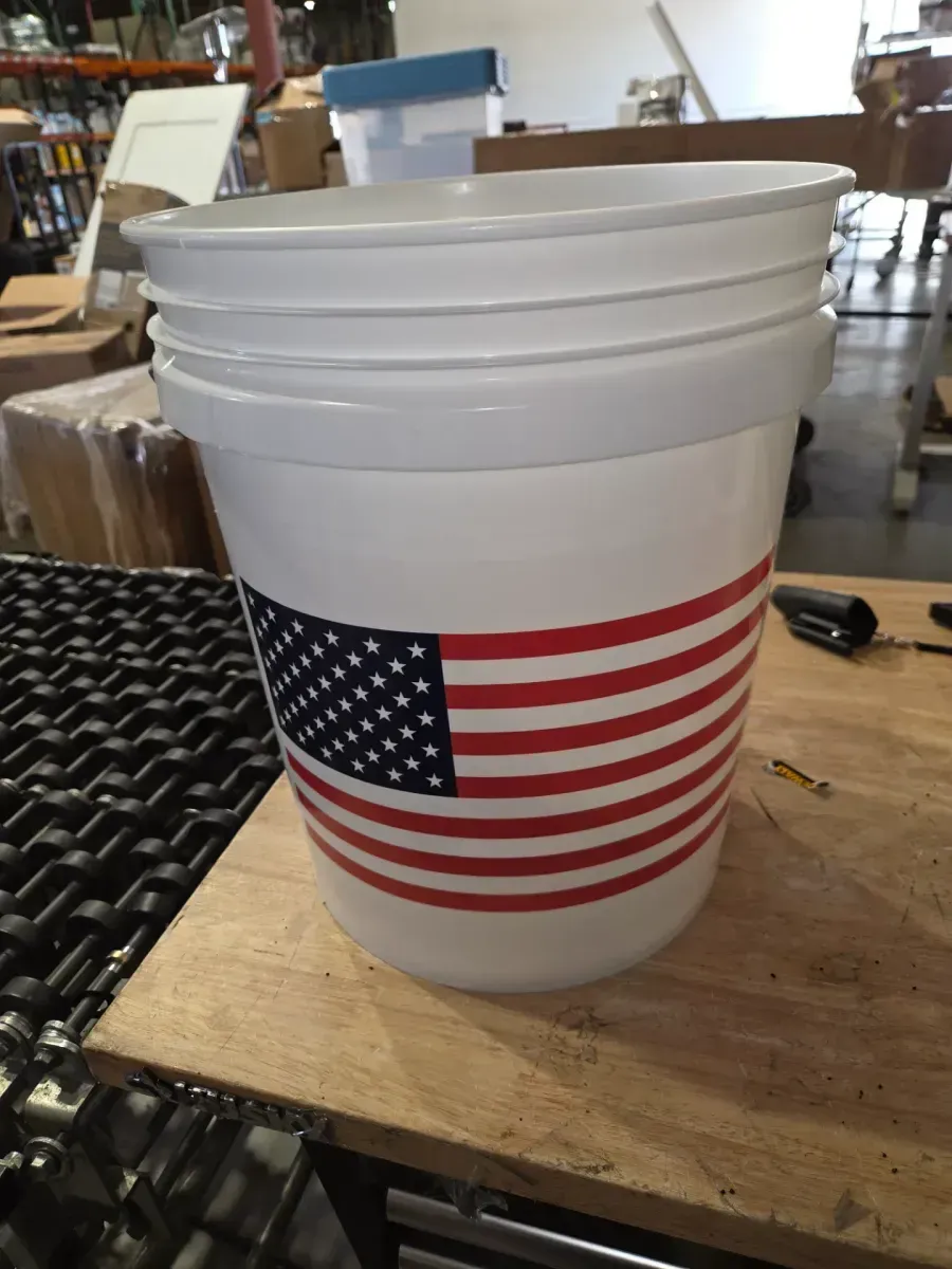 *** Pack of 5 *** United Solutions 5-gallon BPA-Free Food-Grade Plastic White General bucket - image 2