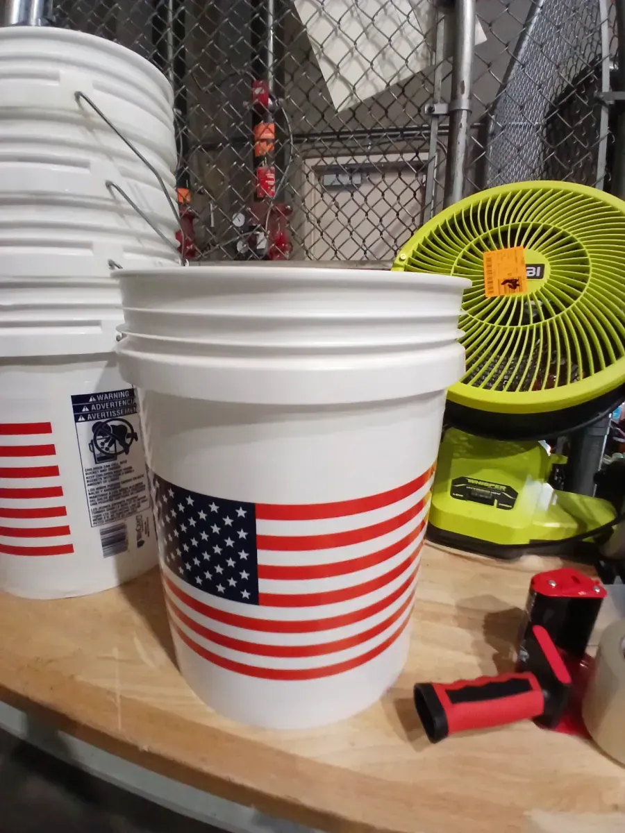 *** Pack of 5 *** United Solutions 5-gallon BPA-Free Food-Grade Plastic White General bucket - image 5