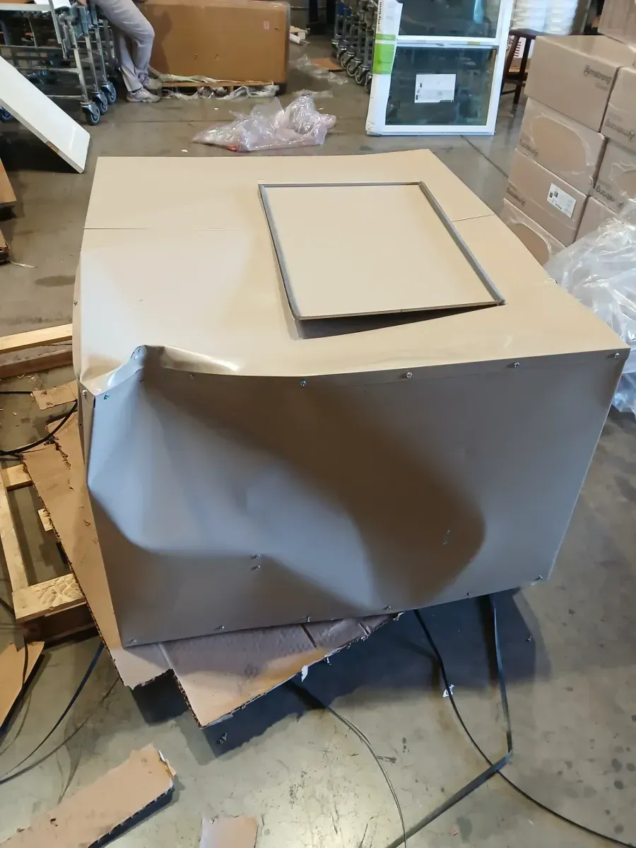 *** has major dents ***5000 CFM 2-Speed Down-Draft Roof 12 in. Media Evaporative Cooler for 1650 sq. ft. (Motor Not Included) - image 4