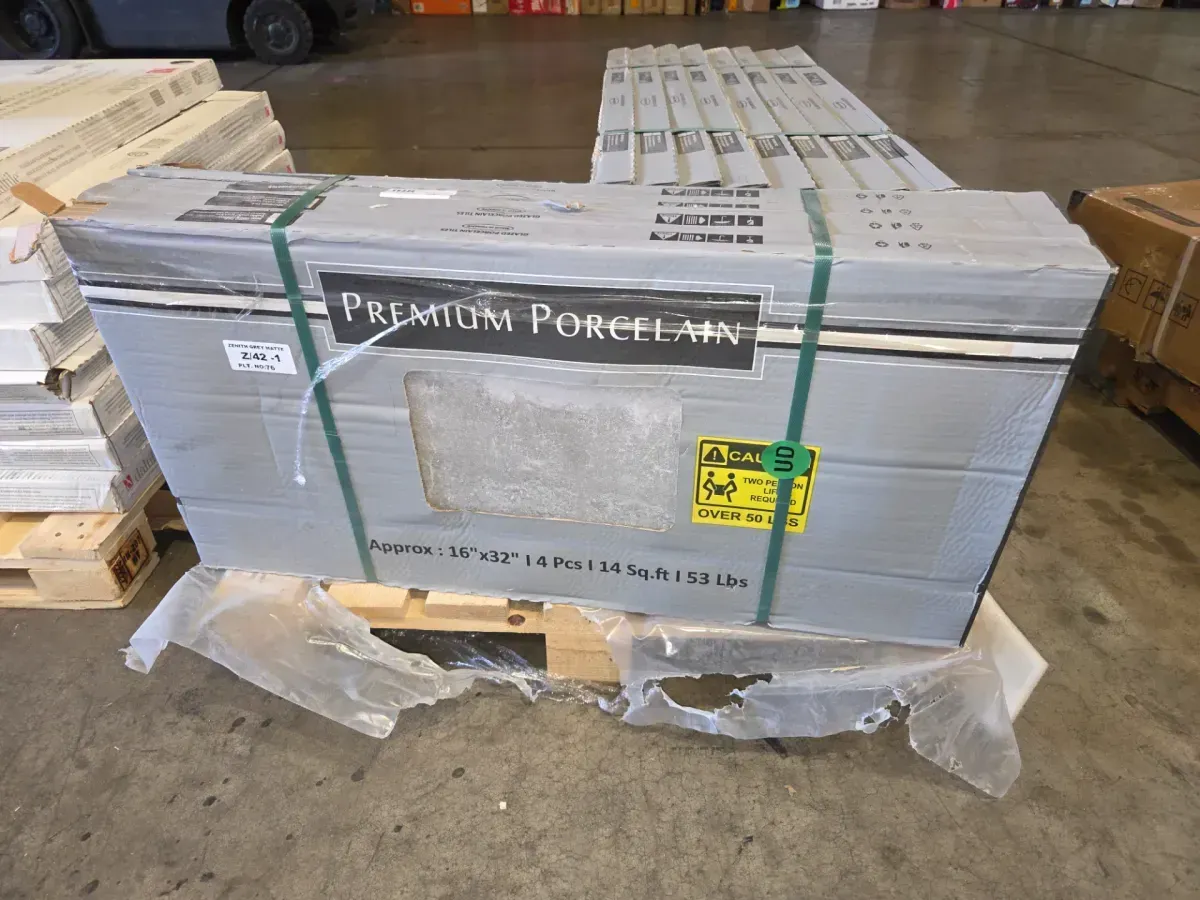 *** case of 15(210 sq. ft. /Case)Cirrus White 16 in. x 32 in. Matte Stone Look Porcelain Floor and Wall Tile (14 sq. ft. /Case) - image 1