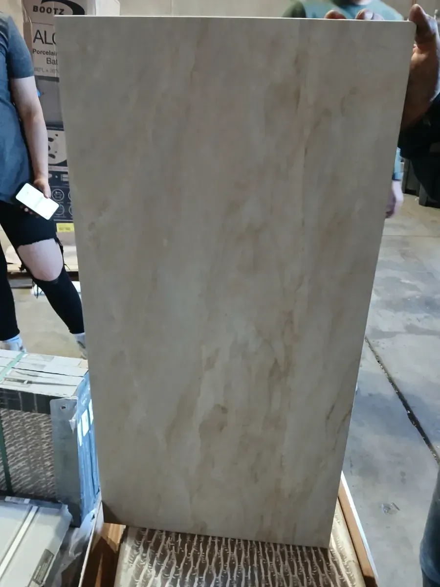 *** Case of 8 (130.8 sq. ft./Case)***  St. Clamont Ivory Marble 15 in. x 30 in. Glazed Porcelain Floor and Wall Tile (16.35 sq. ft./Case) - image 4