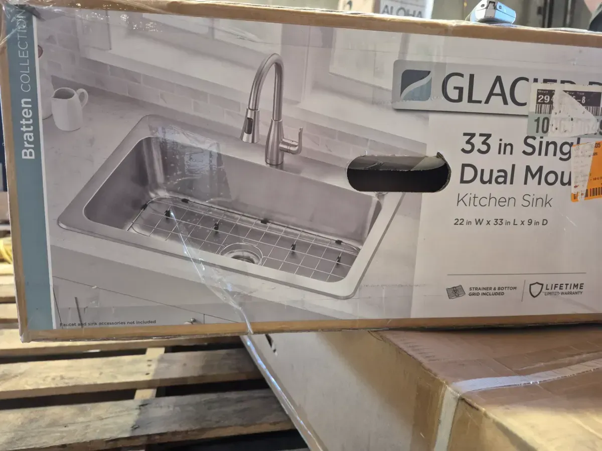 Bratten 33 in. Drop-In Single Bowl 18 Gauge Stainless Steel Kitchen Sink with Accessories - image 3